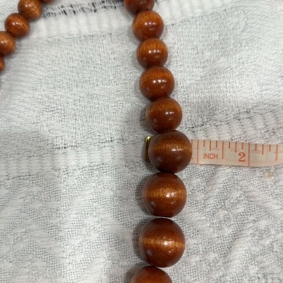 Wooden Bead necklace 1970’s long Bohemian Hippie Vintage Necklace! - Picture 8 of 8
